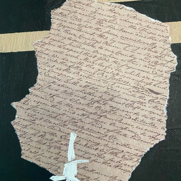 Abstract Art Painting Minimalist Mixed Media 10x20 - Picture 4 of 4